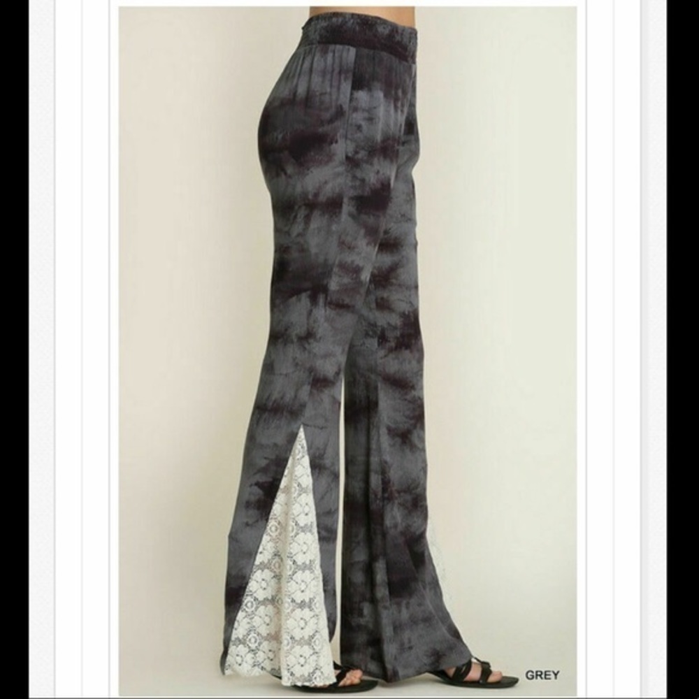 Umgee Chocolate Tie Dye Bell Bottoms Flare Pants BRAND NEW Size Small - Picture 4 of 5